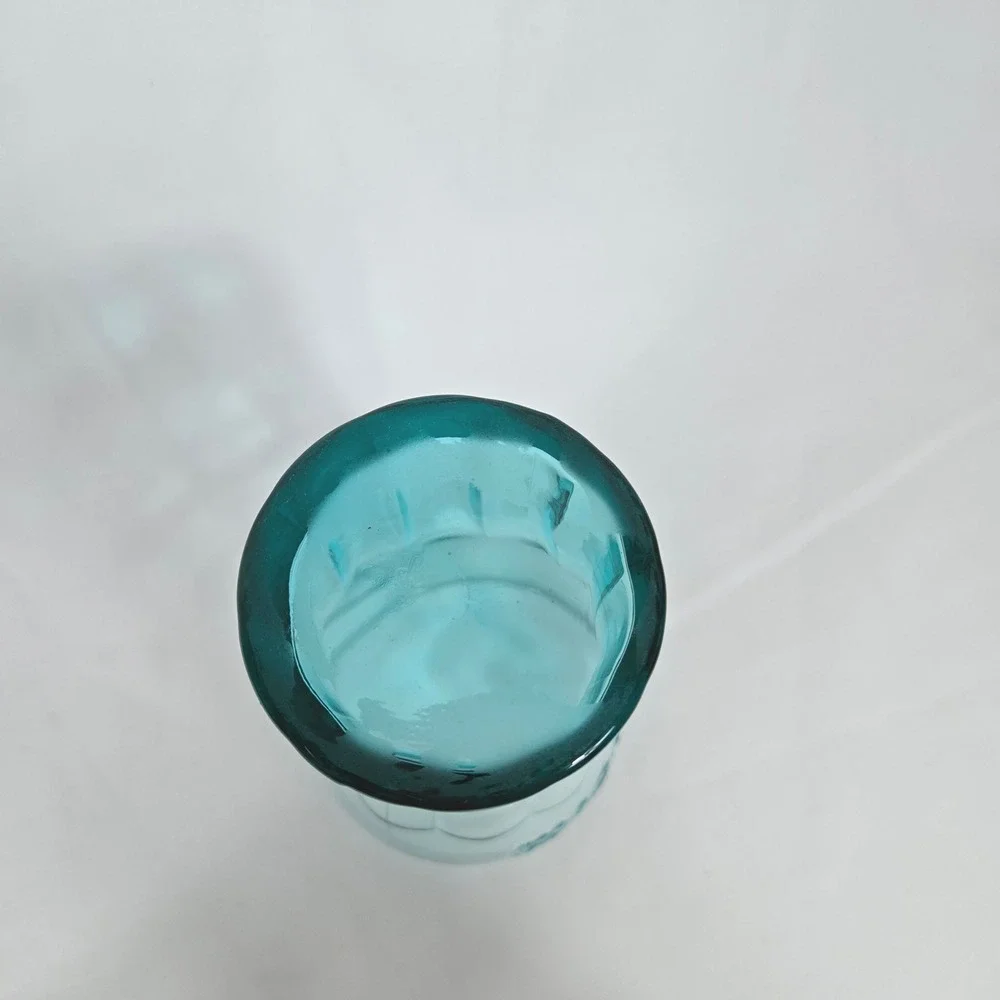 Coca-Cola Aqua Blue Embossed Script 6